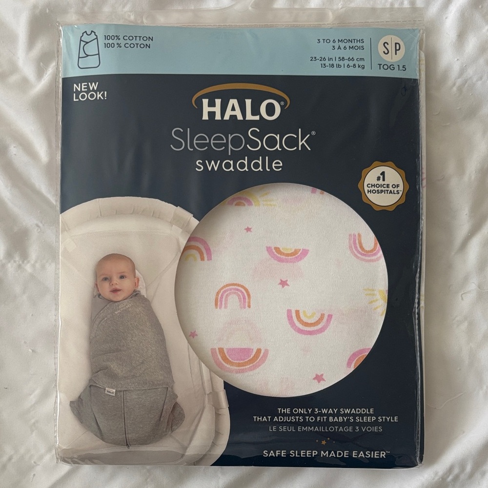 NEW Halo Sleep Sack Swaddle, Size Small Tog 1.5